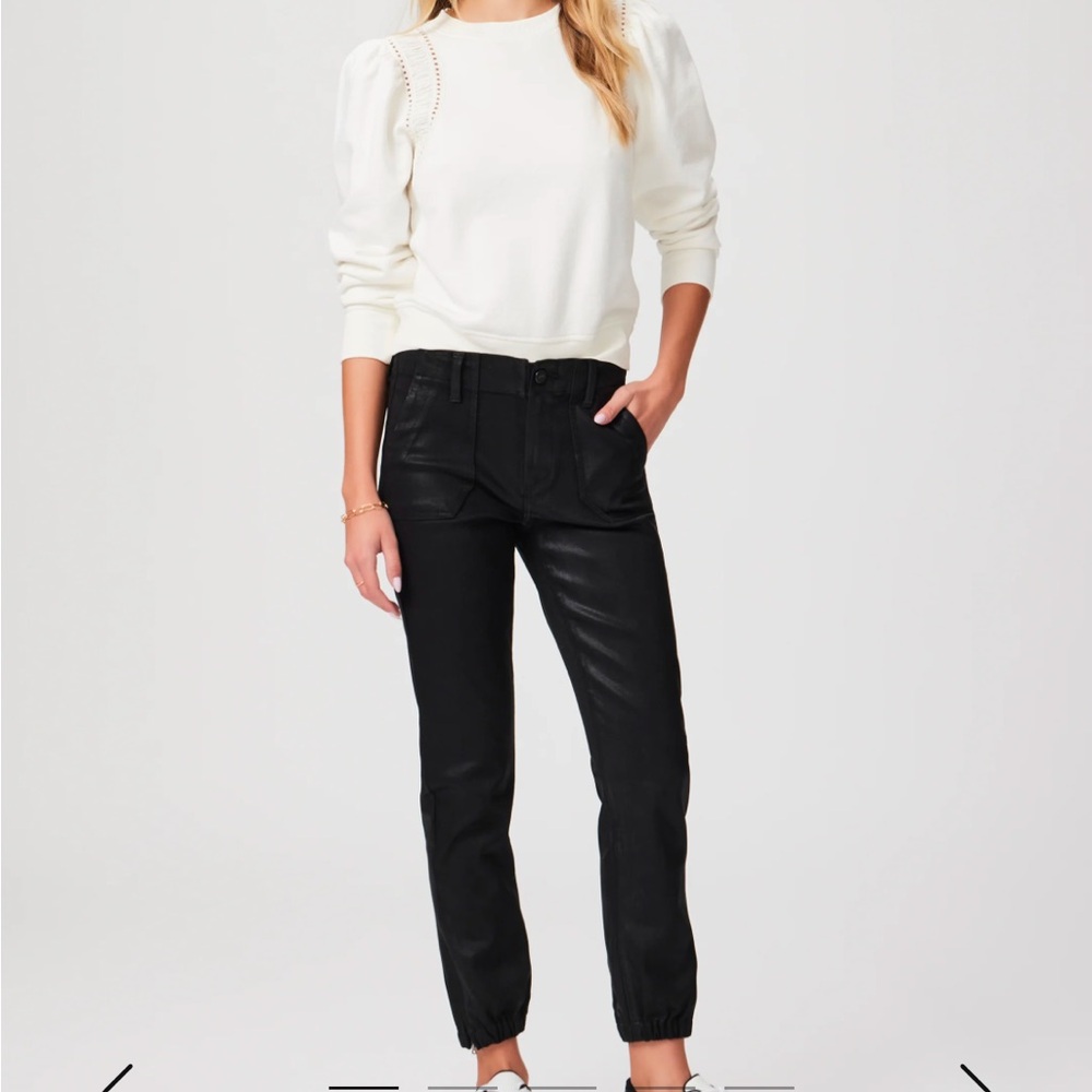 PAIGE Mayslie joggers black 27 Mid Rise
BLACK FOG LUXE COATING